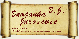 Damjanka Jurošević vizit kartica